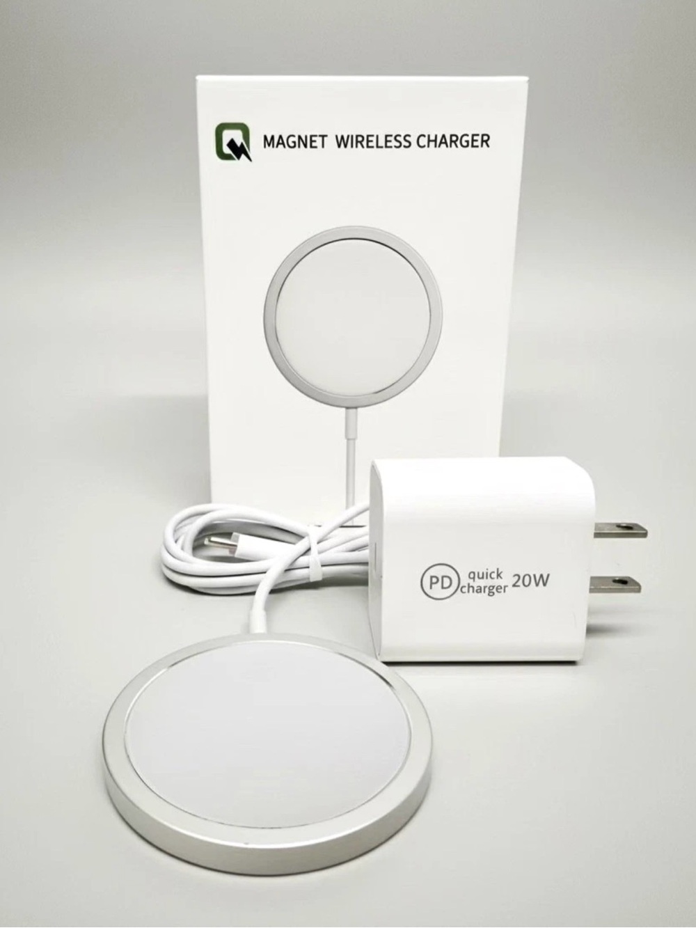 5-15w Magnet Wireless Phone Charger Fast Snap Charging Pad Type C Lightweight